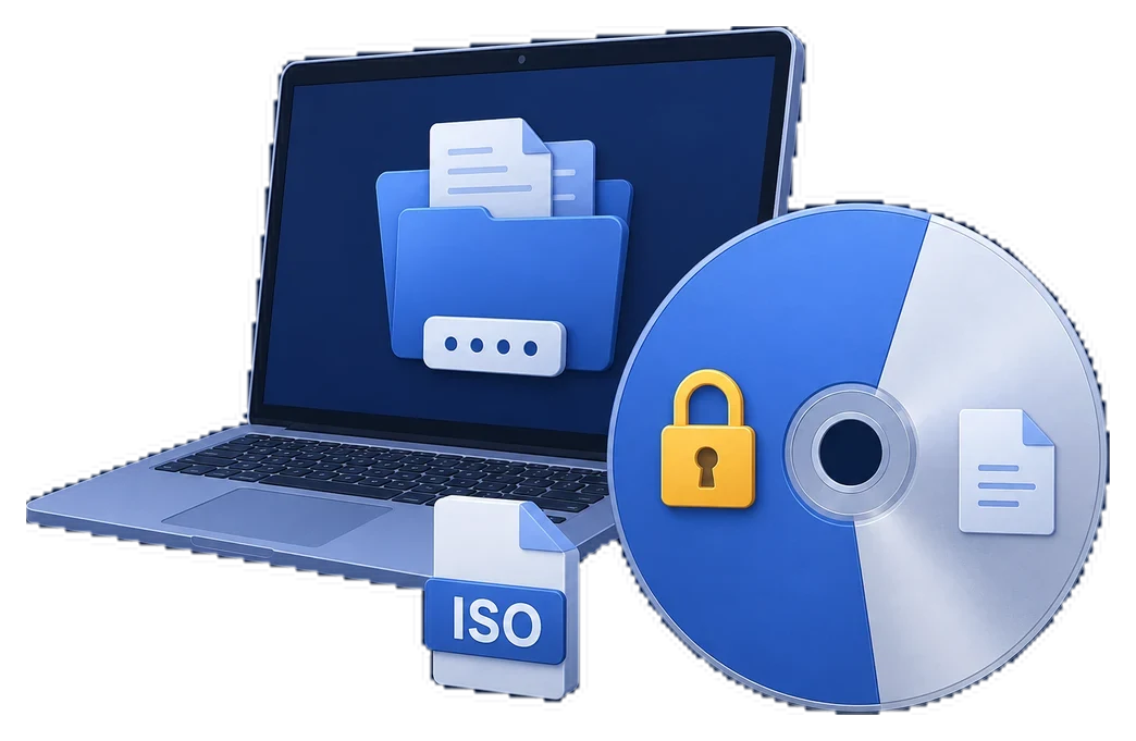 GiliSoft Secure Disc Creator illustration for encrypted CD DVD and ISO workflows